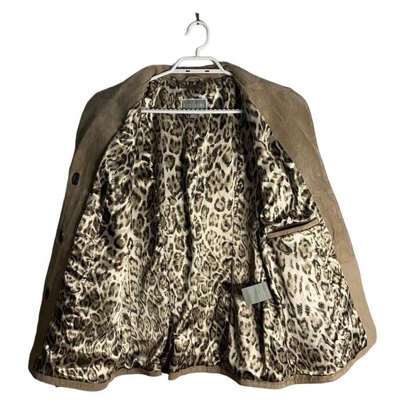 Guillaume Women's 100% Genuine Leather Notch Lapel Blazer Jacket - Picture 4 of 10